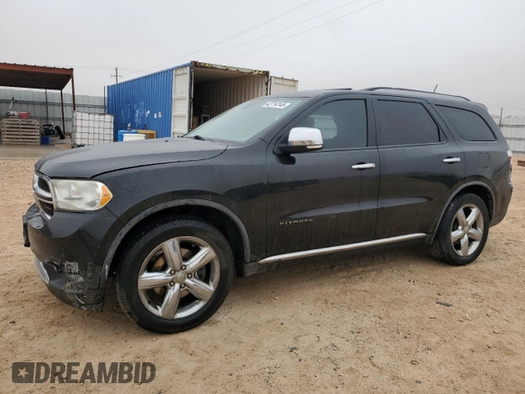 2012 Dodge Durango Citadel with VIN 1C4SDHET7CC180918, listed as a Copart auction lot 42714145 with 211,502 mi miles and Salvage title. Bid and sale history available at DreamBid. Image 1.