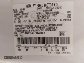 2011 Ford Ranger XLT with VIN 1FTLR4FE4BPB22383, listed as a IAAI auction lot 41483919 with 147,350 mi miles. Bid and sale history available at carsss.com. Image 9.