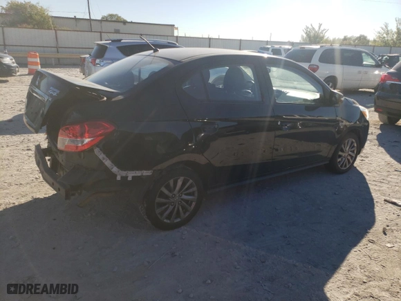2019 Mitsubishi Mirage G4 SE with VIN ML32F4FJ6KHF05758, listed as a Copart auction lot 80704674 with 116,434 mi miles and Salvage Title. Bid and sale history available at carsss.com. Image 3.
