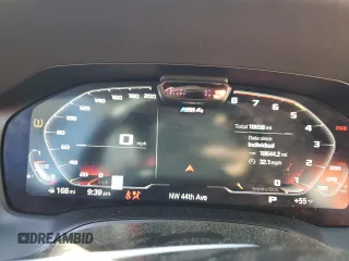 2023 BMW M4 Competition xDrive with VIN WBS43AZ06PCM15004, listed as a Copart auction lot 43222884 with 18,658 mi miles. Bid and sale history available at carsss.com. Image 9.