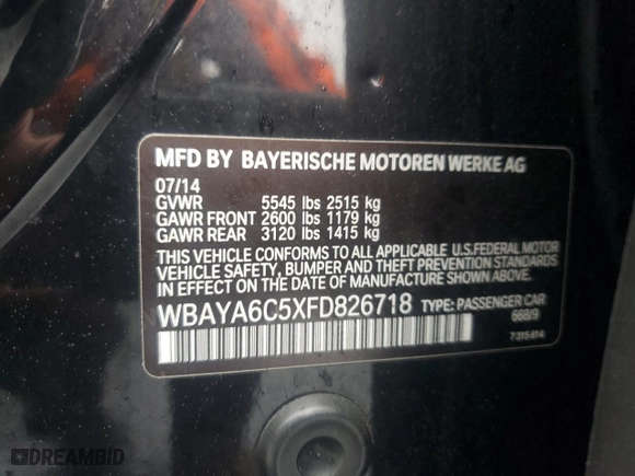 2015 BMW 7 Series 740i with VIN WBAYA6C5XFD826718, listed as a Copart auction lot 86762994 with 181,475 mi miles and Clean Title. Bid and sale history available at carsss.com. Image 12.