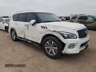 2016 Infiniti QX80 with VIN JN8AZ2NE4G9124227, listed as a Copart auction lot 43040465 with 0 mi miles and Salvage Title. Bid and sale history available at carsss.com. Image 4.