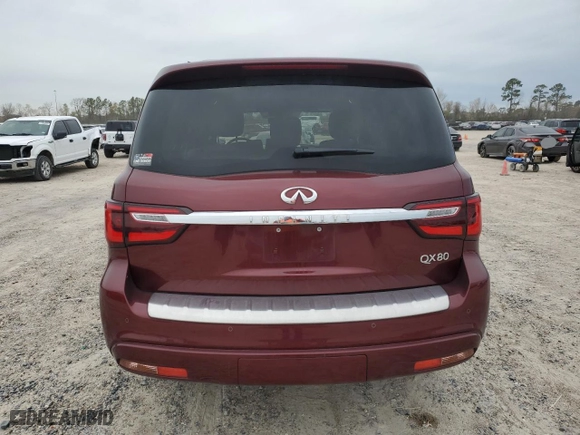 2022 Infiniti QX80 SENSORY with VIN JN8AZ2BD0N9870053, listed as a Copart auction lot 87865415 with 36,830 mi miles and Salvage Title. Bid and sale history available at carsss.com. Image 6.