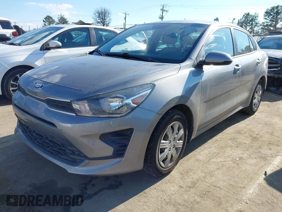 2021 Kia Rio LX with VIN 3KPA24AD0ME395043, listed as a IAAI auction lot 41420234 with 29,068 mi miles. Bid and sale history available at carsss.com. Image 17.