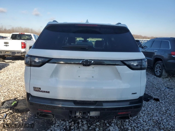 2021 Chevrolet Traverse Premier with VIN 1GNEVKKWXMJ245433, listed as a Copart auction lot 85571964 with 54,836 mi miles and Salvage Title. Bid and sale history available at carsss.com. Image 6.