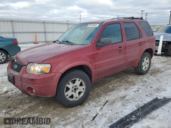2007 Ford Escape Limited with VIN 1FMCU94197KB90948, listed as a Copart auction lot 89130505 with 181,655 mi miles and Non Repairable. Bid and sale history available at carsss.com. Image 1.