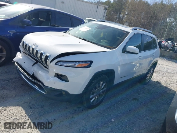 2015 Jeep Cherokee Limited with VIN 1C4PJLDB9FW677367, listed as a IAAI auction lot 41826477 with 125,648 mi miles and . Bid and sale history available at DreamBid. Image 17.