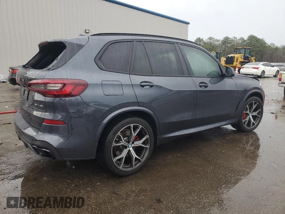 2022 BMW X5 sDrive40i with VIN 5UXCR4C02N9J24164, listed as a Copart auction lot 44761855 with 51,995 mi miles and Salvage Title. Bid and sale history available at carsss.com. Image 3.