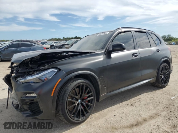 2021 BMW X5 M50i with VIN 5UXJU4C05M9G90231, listed as a Copart auction lot 87257854 with 54,704 mi miles and Non Repairable. Bid and sale history available at carsss.com. Image 1.