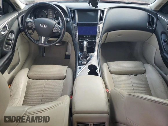 2014 Infiniti Q50 Sport with VIN JN1BV7AR6EM693711, listed as a Copart auction lot 64551895 with 124,843 mi miles and Salvage title. Bid and sale history available at DreamBid. Image 8.