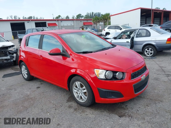 2013 Chevrolet Sonic LT with VIN 1G1JC6SHXD4172738, listed as a IAAI auction lot 41872916 with 105,829 mi miles. Bid and sale history available at carsss.com. Image 1.