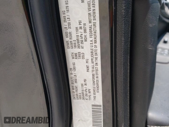 2023 Jeep Grand Cherokee Limited with VIN 1C4RJKBG5P8895698, listed as a Copart auction lot 59191475 with 22,763 mi miles and Salvage title. Bid and sale history available at DreamBid. Image 14.