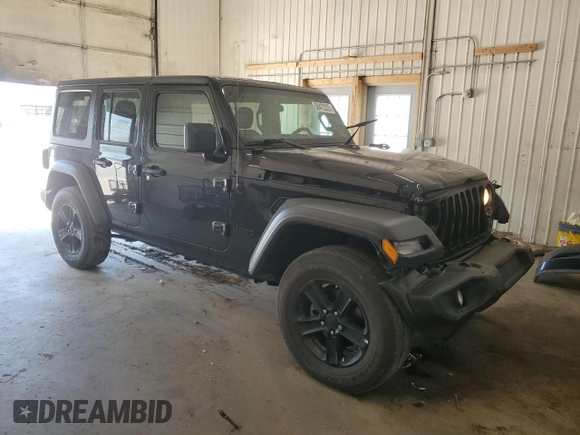 2020 Jeep Wrangler Unlimited Sport Altitude with VIN 1C4HJXDN9LW154318, listed as a Copart auction lot 56473335 with 99,482 mi miles and Salvage title. Bid and sale history available at DreamBid. Image 4.