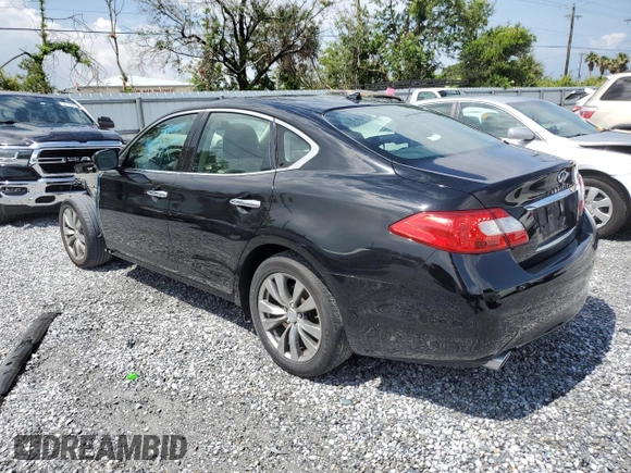 2013 Infiniti M with VIN JN1BY1AP7DM512603, listed as a Copart auction lot 57581585 with 119,274 mi miles and Salvage title. Bid and sale history available at DreamBid. Image 2.