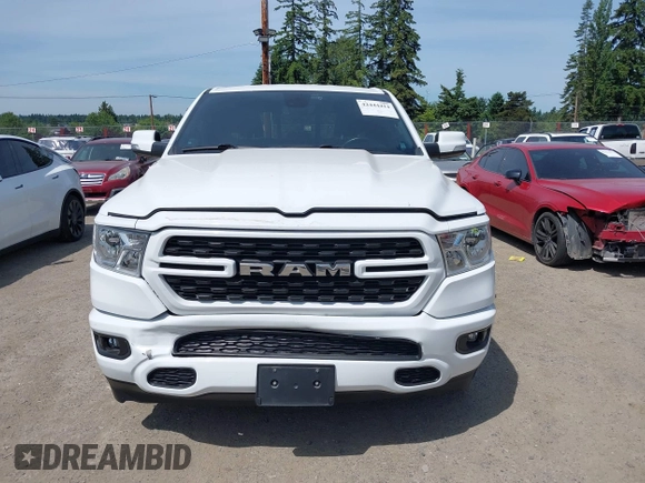 2022 Ram 1500 Big Horn with VIN 1C6SRFBT6NN164539, listed as a IAAI auction lot 42444414 with 54,343 mi miles and . Bid and sale history available at DreamBid. Image 12.