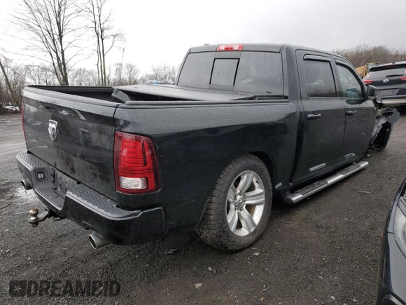 2013 Ram 1500 Sport with VIN 1C6RR7MTXDS722717, listed as a Copart auction lot 49067965 with 150,348 mi miles and Salvage title. Bid and sale history available at DreamBid. Image 3.
