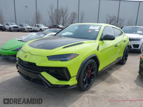 2024 Lamborghini Urus Performante z VIN ZPBUC3ZL1RLA32922, wystawiony jako IAAI lot #41561732 z przebiegiem 52 mil mil oraz . Historia ofert i sprzedaży dostępna na DreamBid. Obrazek 2.
