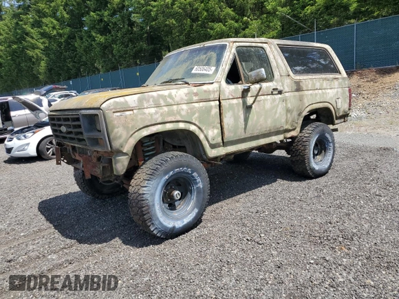 1983 Ford Bronco with VIN 1FMEU15G0DLA49642, listed as a Copart auction lot 60506405 with Not provided miles and Clean title. Bid and sale history available at DreamBid. Image 1.