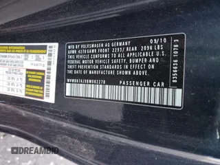 2011 Volkswagen Golf z VIN WVWBB7AJ9BW082278, wystawiony jako Copart lot #43740775 z przebiegiem 103 171 mil mil oraz Szkoda całkowita • Salvage title. Historia ofert i sprzedaży dostępna na DreamBid. Obrazek 12.