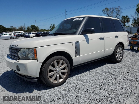 2008 Land Rover Range Rover SC with VIN SALMF13448A293842, listed as a Copart auction lot 53118915 with 134,429 mi miles and Salvage title. Bid and sale history available at DreamBid. Image 1.