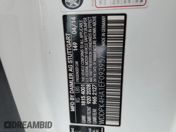 2014 Mercedes-Benz SLK 250 with VIN WDDPK4HA1EF093957, listed as a Copart auction lot 81787234 with 52,850 mi miles and Salvage title. Bid and sale history available at DreamBid. Image 12.