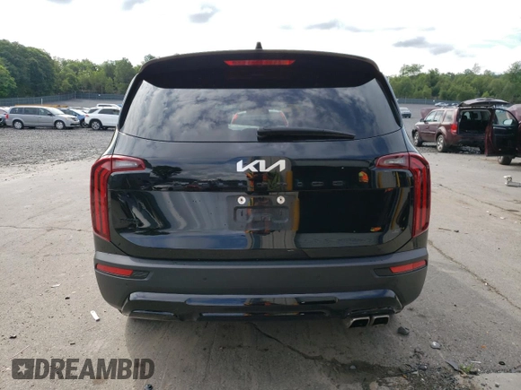 2022 Kia Telluride SX with VIN 5XYP5DHCXNG324600, listed as a Copart auction lot 63943025 with 37,174 mi miles and Salvage title. Bid and sale history available at DreamBid. Image 6.