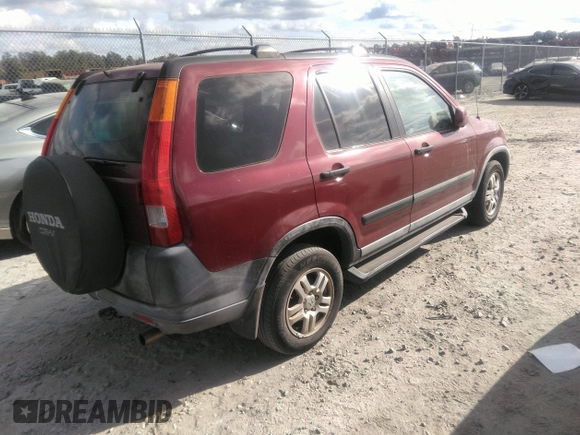 2002 Honda CR-V EX with VIN SHSRD788X2U008814, listed as a IAAI auction lot 41016545 with 190,580 mi miles. Bid and sale history available at carsss.com. Image 4.