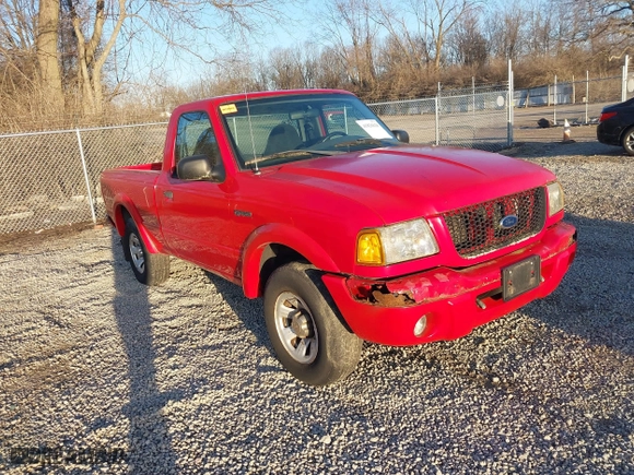 2003 Ford Ranger XL with VIN 1FTYR10U83PB47275, listed as a IAAI auction lot 41826628 with 214,845 mi miles. Bid and sale history available at carsss.com. Image 1.