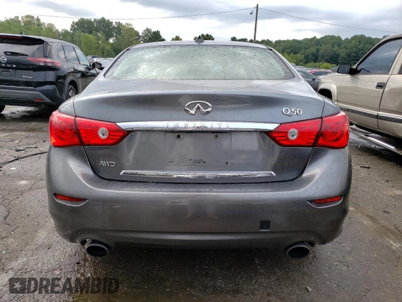2017 Infiniti Q50 3.0t Signature Edition with VIN JN1EV7AR6HM830339, listed as a Copart auction lot 67737894 with 128,643 mi miles and Salvage Title. Bid and sale history available at carsss.com. Image 6.