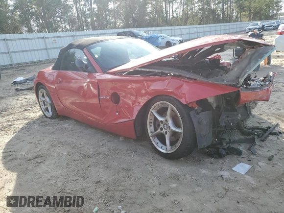 2006 BMW Z4 3.0si with VIN 4USBU53546LX02065, listed as a Copart auction lot 42097705 with 0 mi miles and Salvage Title. Bid and sale history available at carsss.com. Image 4.