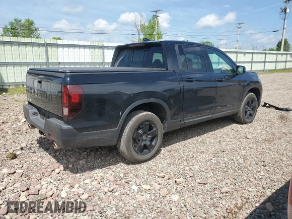 2024 Honda Ridgeline Black Edition with VIN 5FPYK3F8XRB028731, listed as a Copart auction lot 58711475 with 7,775 mi miles and Salvage title. Bid and sale history available at DreamBid. Image 3.