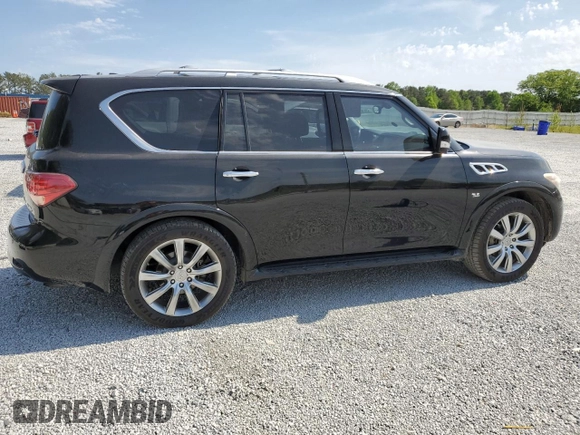 2014 Infiniti QX80 with VIN JN8AZ2NF8E9555689, listed as a Copart auction lot 53536325 with 191,185 mi miles and Clean Title. Bid and sale history available at DreamBid. Image 3.