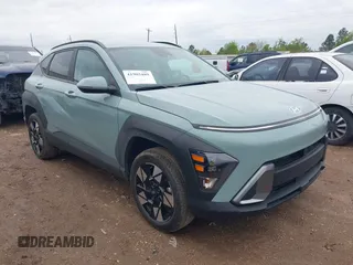 2025 Hyundai Kona SEL with VIN KM8HBCABXSU194784, listed as a IAAI auction lot 41905489 with 14,685 mi miles. Bid and sale history available at carsss.com. Image 1.