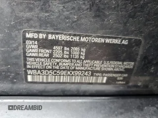 2014 BMW 3 Series 328d xDrive with VIN WBA3D5C59EKX99243, listed as a Copart auction lot 49320195 with 137,113 mi miles and Salvage Title. Bid and sale history available at carsss.com. Image 12.