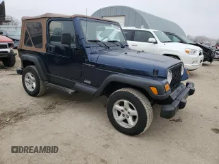 2001 Jeep Wrangler Sport with VIN 1J4FA49S91P341578, listed as a Copart auction lot 43831495 with 139,734 mi miles and Salvage Title. Bid and sale history available at carsss.com. Image 4.