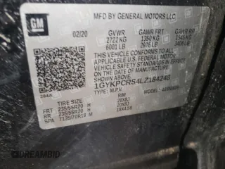2020 Cadillac XT6 FWD Premium Luxury with VIN 1GYKPCRS4LZ184248, listed as a Copart auction lot 45332984 with 82,170 mi miles. Bid and sale history available at carsss.com. Image 12.