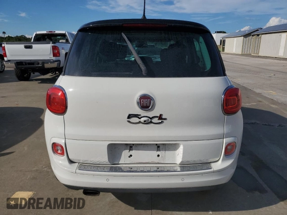 2014 FIAT 500L Lounge with VIN ZFBCFACH8EZ004015, listed as a Copart auction lot 73840584 with 0 mi miles and Salvage Title. Bid and sale history available at carsss.com. Image 6.