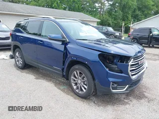2023 GMC Terrain SLT z VIN 3GKALVEG4PL191518, wystawiony jako IAAI lot #42287665 z przebiegiem 47 579 mil mil oraz . Historia ofert i sprzedaży dostępna na DreamBid. Obrazek 1.