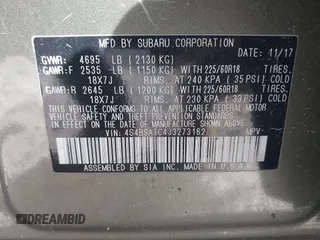 2018 Subaru Outback Touring with VIN 4S4BSATC4J3273162, listed as a IAAI auction lot 42298612 with 78,737 mi miles and . Bid and sale history available at DreamBid. Image 9.
