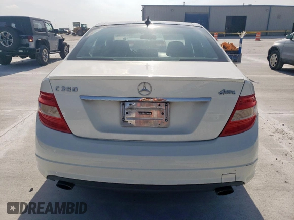 2009 Mercedes-Benz C 350 Sport with VIN WDDGF56X69R056988, listed as a Copart auction lot 58310825 with 153,579 mi miles and Salvage title. Bid and sale history available at DreamBid. Image 6.
