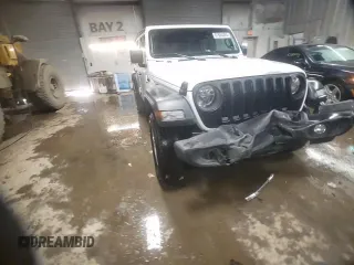 2022 Jeep Wrangler Unlimited Sport S with VIN 1C4HJXDG4NW180085, listed as a Copart auction lot 87685325 with 53,586 mi miles and Salvage Title. Bid and sale history available at DreamBid. Image 13.