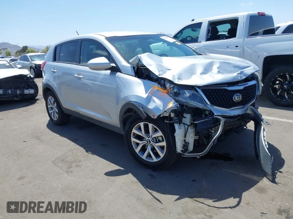 2016 Kia Sportage LX with VIN KNDPB3AC7G7836697, listed as a IAAI auction lot 42053815 with 90,519 mi miles. Bid and sale history available at carsss.com. Image 1.