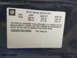 2005 Buick Park Avenue Ultra with VIN 1G4CU541354105354, listed as a IAAI auction lot 41960402 with 180,876 mi miles. Bid and sale history available at carsss.com. Image 9.