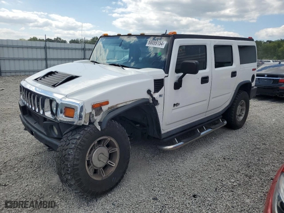 2005 Hummer H2 SUV with VIN 5GRGN23U15H130452, listed as a Copart auction lot 68099154 with 151,369 mi miles and Salvage Title. Bid and sale history available at carsss.com. Image 1.