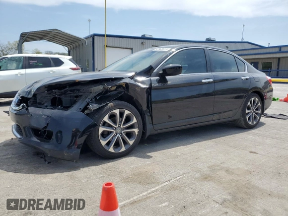 2014 Honda Accord Sport with VIN 1HGCR2F55EA190687, listed as a Copart auction lot 52966815 with 147,689 mi miles and Salvage Title. Bid and sale history available at DreamBid. Image 1.