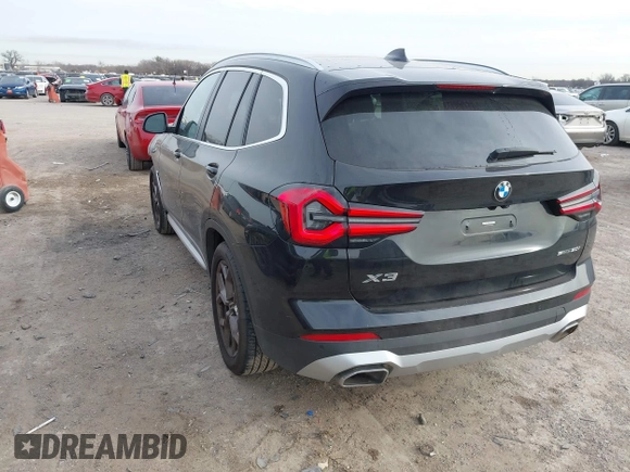 2023 BMW X3 sDrive30i with VIN 5UX43DP01P9S20838, listed as a IAAI auction lot 41696096 with 40,922 mi miles and . Bid and sale history available at DreamBid. Image 3.