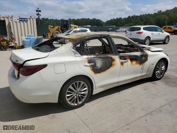 2020 Infiniti Q50 3.0t PURE with VIN JN1EV7AP1LM206584, listed as a Copart auction lot 71473254 with 0 mi miles and Salvage Title. Bid and sale history available at carsss.com. Image 3.