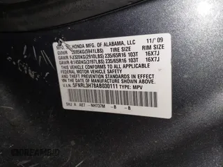 2010 Honda Odyssey EX-L with VIN 5FNRL3H78AB030111, listed as a IAAI auction lot 41250121 with 333,030 mi miles and . Bid and sale history available at DreamBid. Image 9.