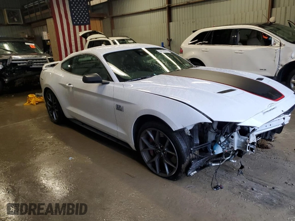 2021 Ford Mustang Mach 1 with VIN 1FA6P8R00M5551342, listed as a Copart auction lot 84078814 with 17,964 mi miles and Salvage Title. Bid and sale history available at carsss.com. Image 4.