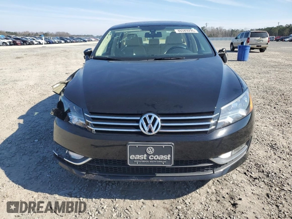 2015 Volkswagen Passat SE with VIN 1VWBS7A35FC076077, listed as a Copart auction lot 46589295 with 76,419 mi miles and Salvage title. Bid and sale history available at DreamBid. Image 5.